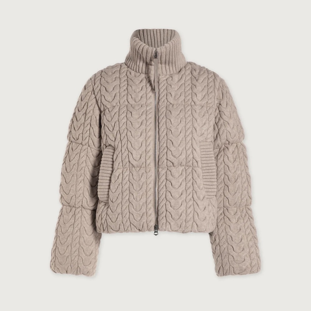 Varley Women's Reggie Cable Knit Puffer